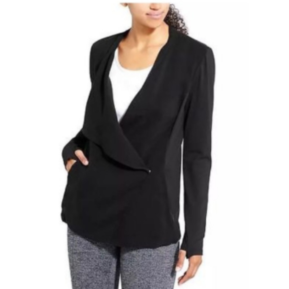 Athleta | Yama Wrap Style Jacket Blazer Black XXS